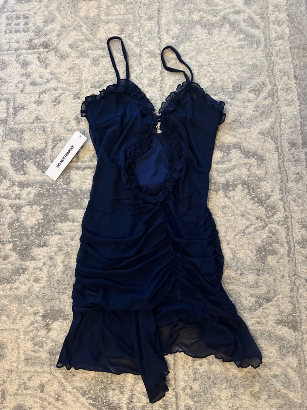 Princess Polly Blue Ruffled Dress size 2 NWT
